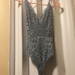 Light blue lace bodysuit size small